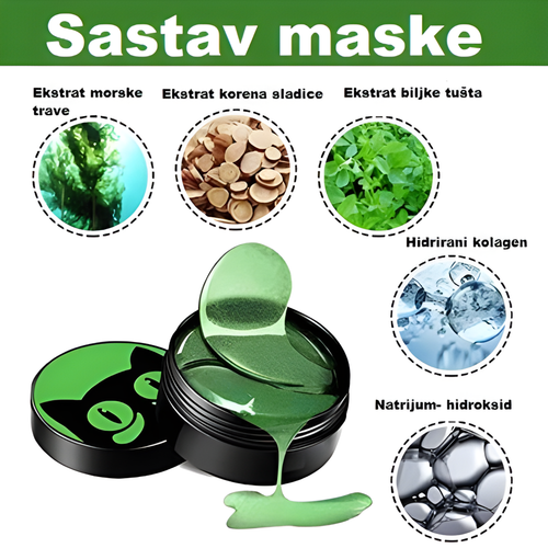 Maska za oči sa kolagenom od morskih algi | Maska za podočnjake 1 + 1 Gratis!