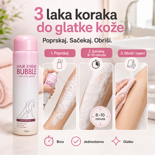 Sprej za depilaciju – glatka koža bez brijača